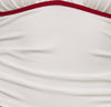 White with Adrenaline Red Piping