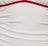 White with Adrenaline Red Piping