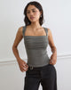 Image of Adila Cami Top in Ribbed Lyocell Warm Grey