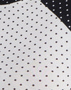 White and Black with Micro Polka Print
