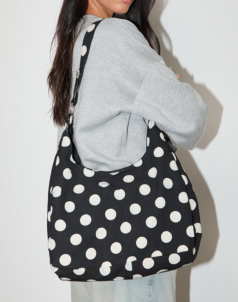 Image of Aimi Bag in Large Polka Black