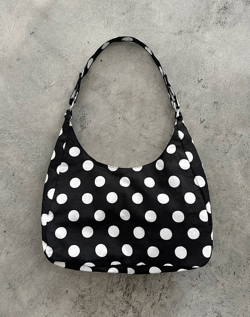 Aimi Bag in Large Polka Black