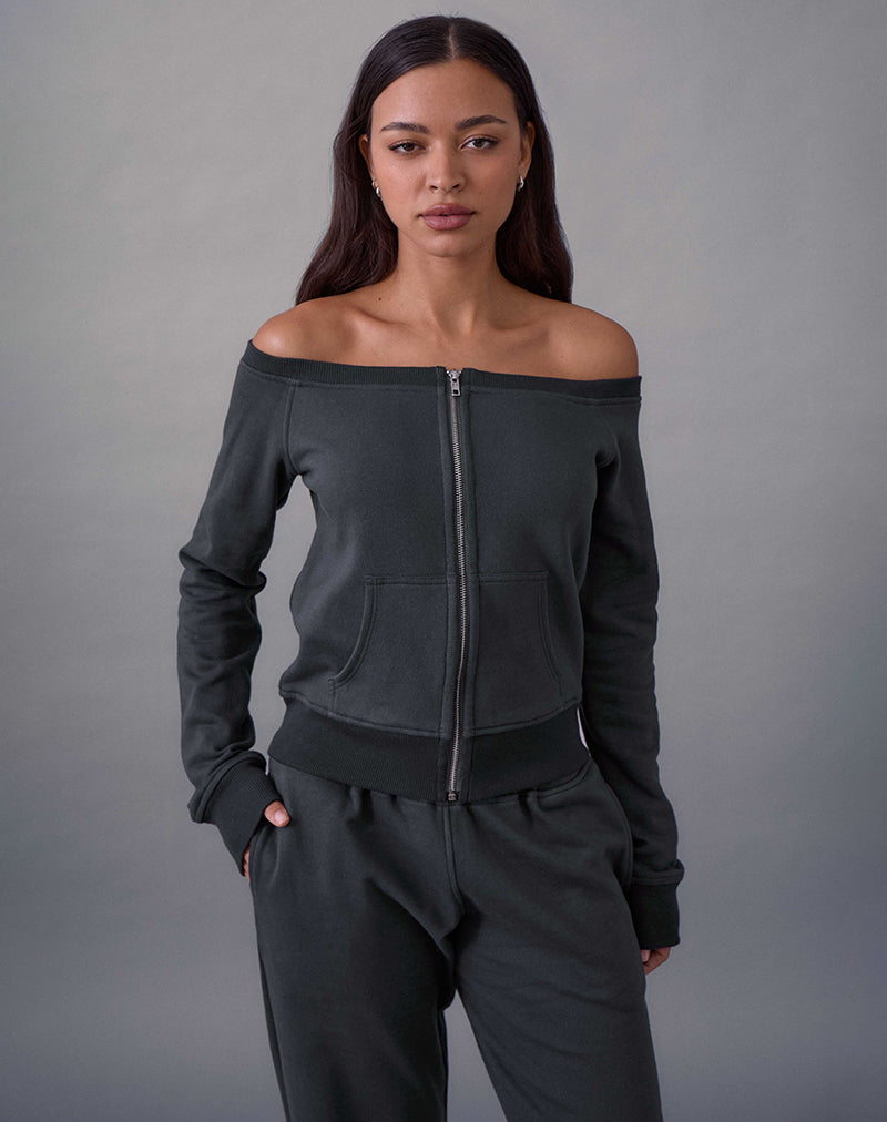 Airazo Bardot Sweater in Beluga Grey