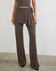 Image of Amata Trouser Skirt in Cupro Dark Brown
