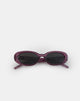 Image of Ametra Oval Sunglasses in Opaque Purple