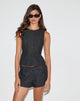 Image of Anila Button Through Vest in Denim Indigo