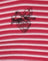 red and white stripe with strawberry emb