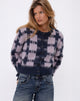 Image of Anzio Button Up Cardi In Multi Check Navy and Pink