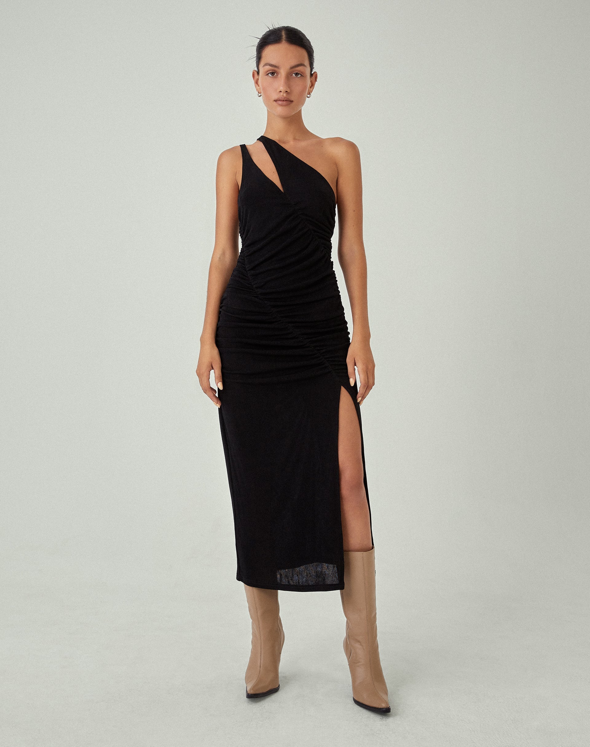 image of MOTEL X JACQUIE Arista Midi Dress in Black