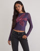 Image of Armali Long Sleeve Top in Vibrant Orchid Purple