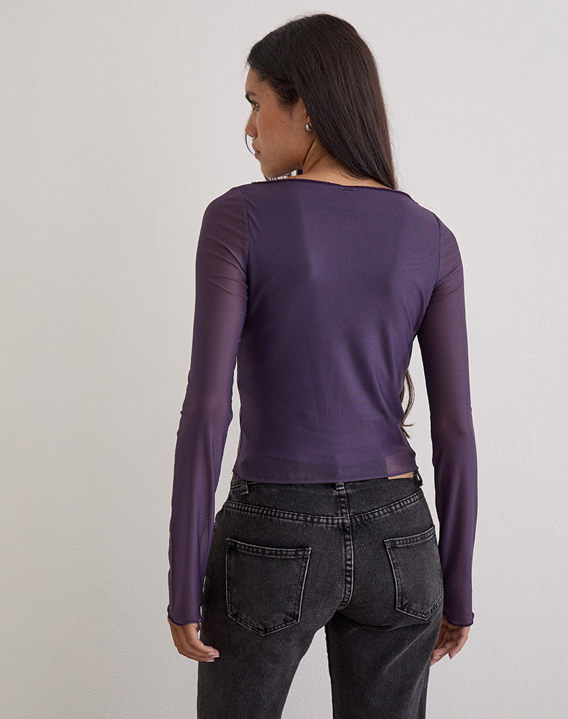 Image of Armali Long Sleeve Top in Vibrant Orchid Purple