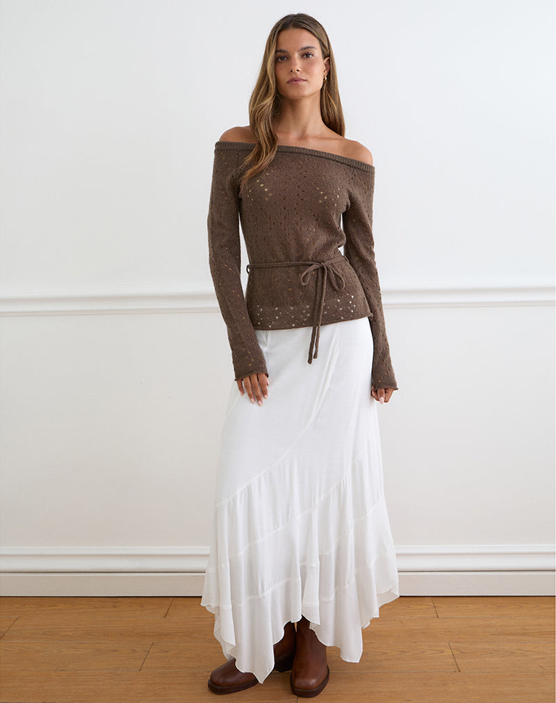 Image of Arutala Long Sleeve Top in Knit Brown