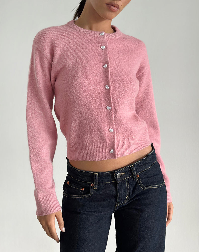 Aura Cardigan in Dusty Pink