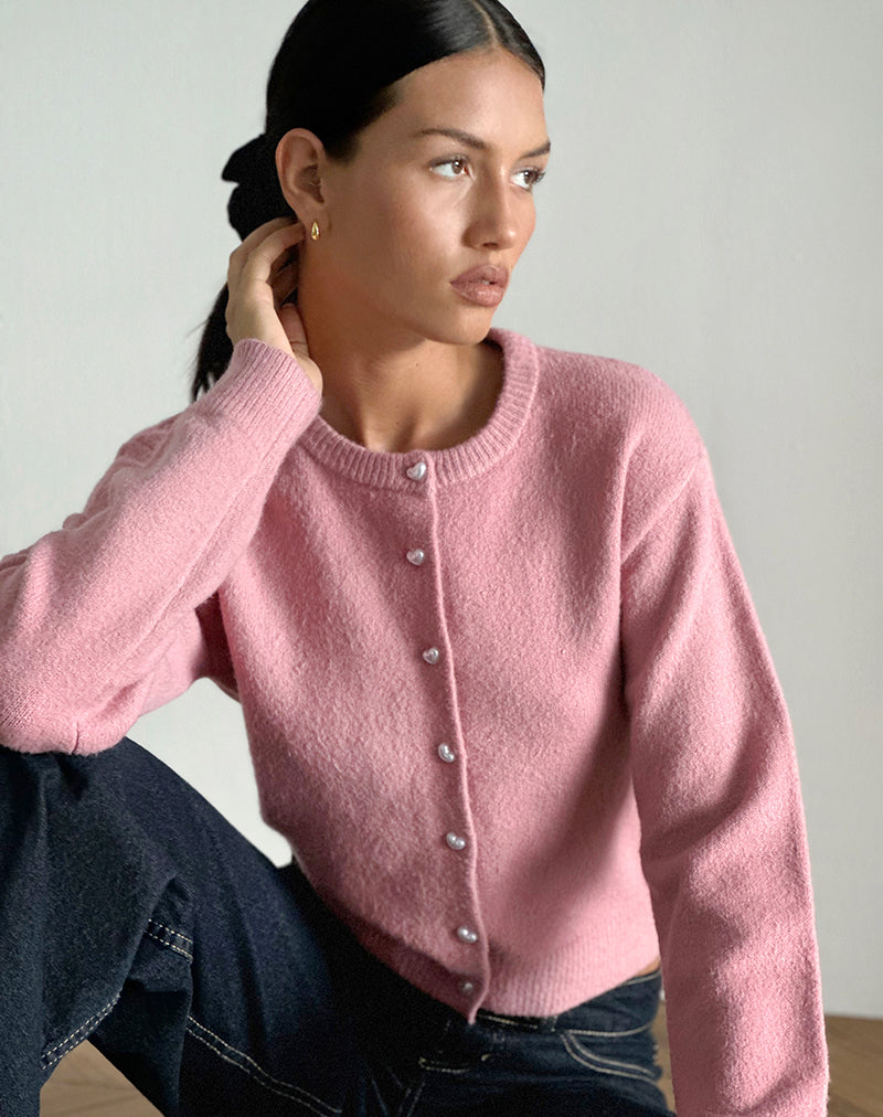 Image of Aura Cardigan in Dusty Pink