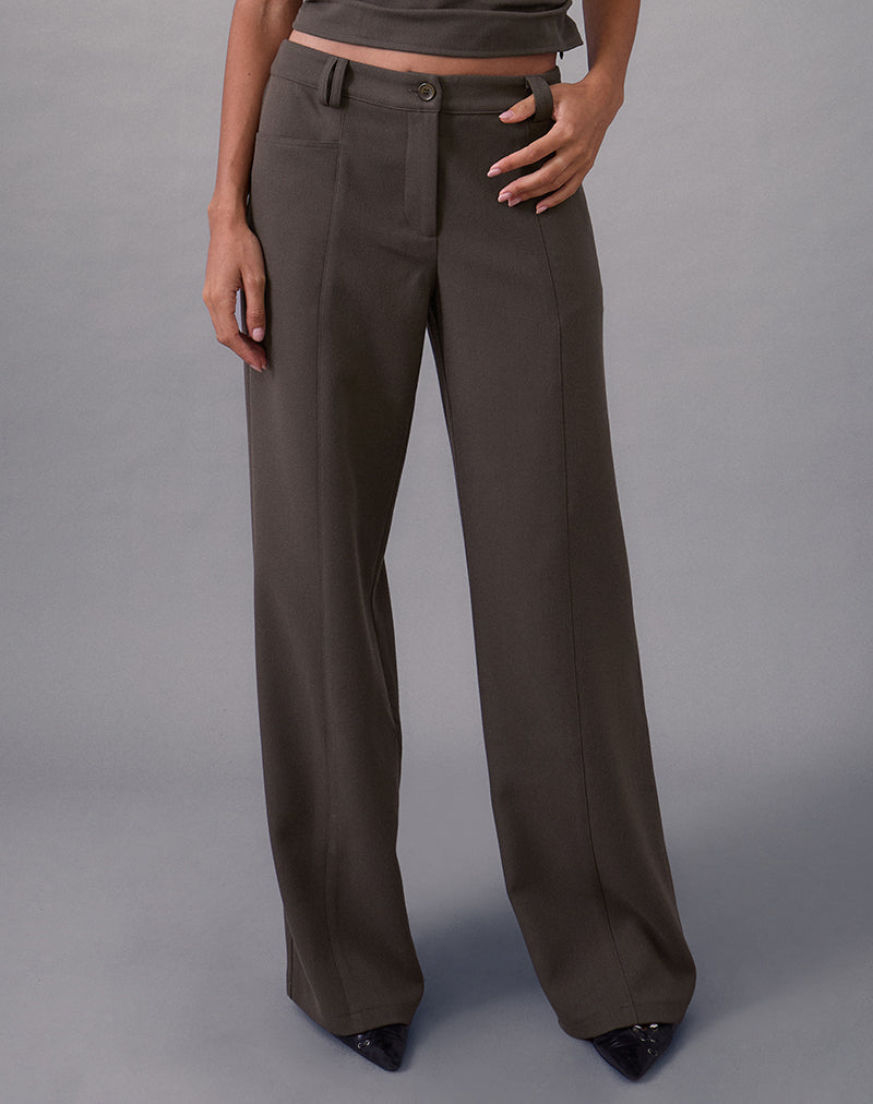 Avina Trouser in Tailoring Dark Olive