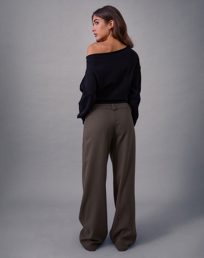 Image of Avina Trouser in Tailoring Dark Olive