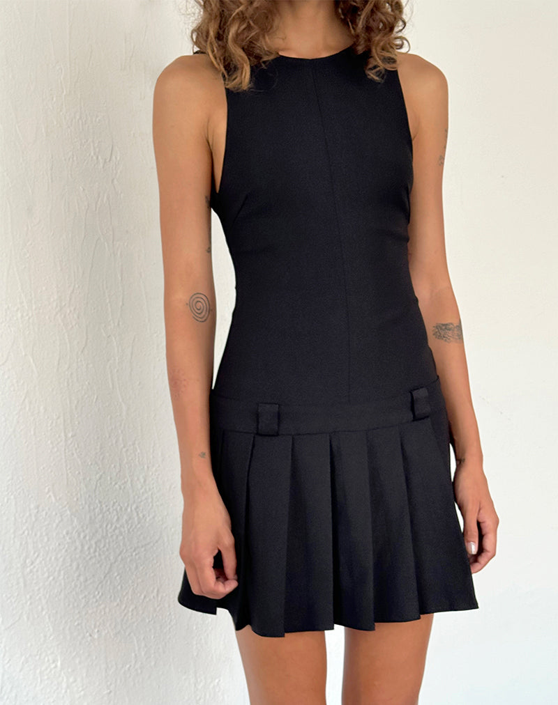 Image of Ayosa Backless Mini Dress in Black