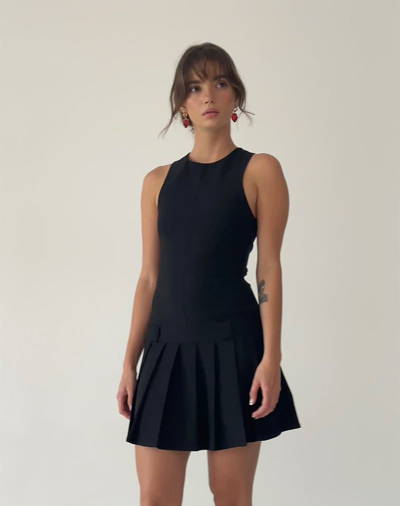 Image of Ayosa Backless Mini Dress in Black