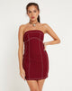 Image of Baladis Mini Dress in Tailoring Redwood