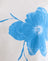 Off White with Blue Flower Silhouette
