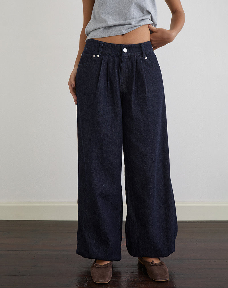 Banaran Balloon Trouser in Chambray Indigo