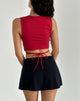 Image of Baruna Tie Back Basic Top in Adrenaline Red