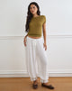Image of Basma Bloomer Trouser in Rayon White