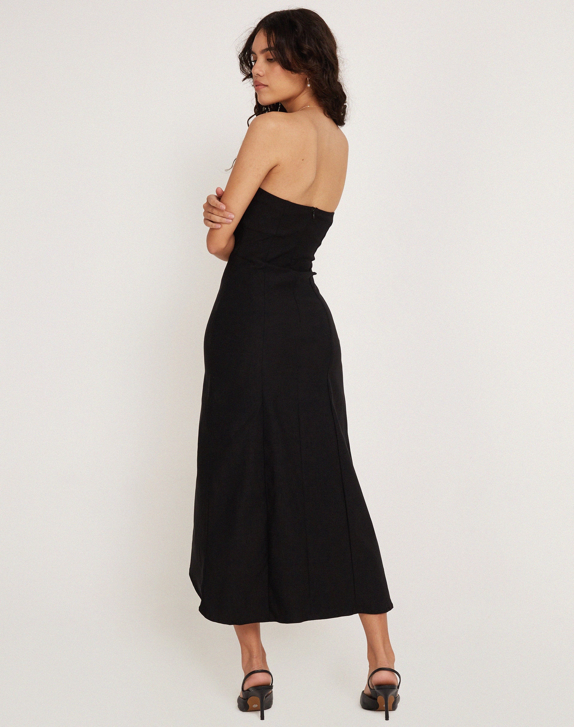 image of Bellini Bandeau Midi Dress in Black