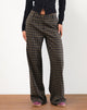 Image of Binar Trouser in Dark Brown Check