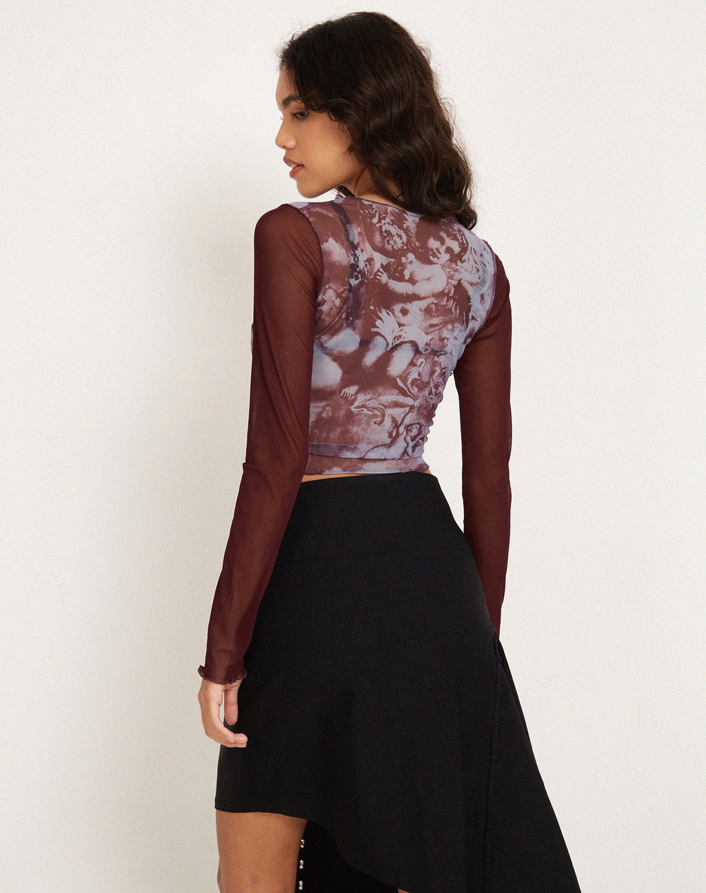 Bonca Long Sleeve Top in Renaissance Cherub Burgundy