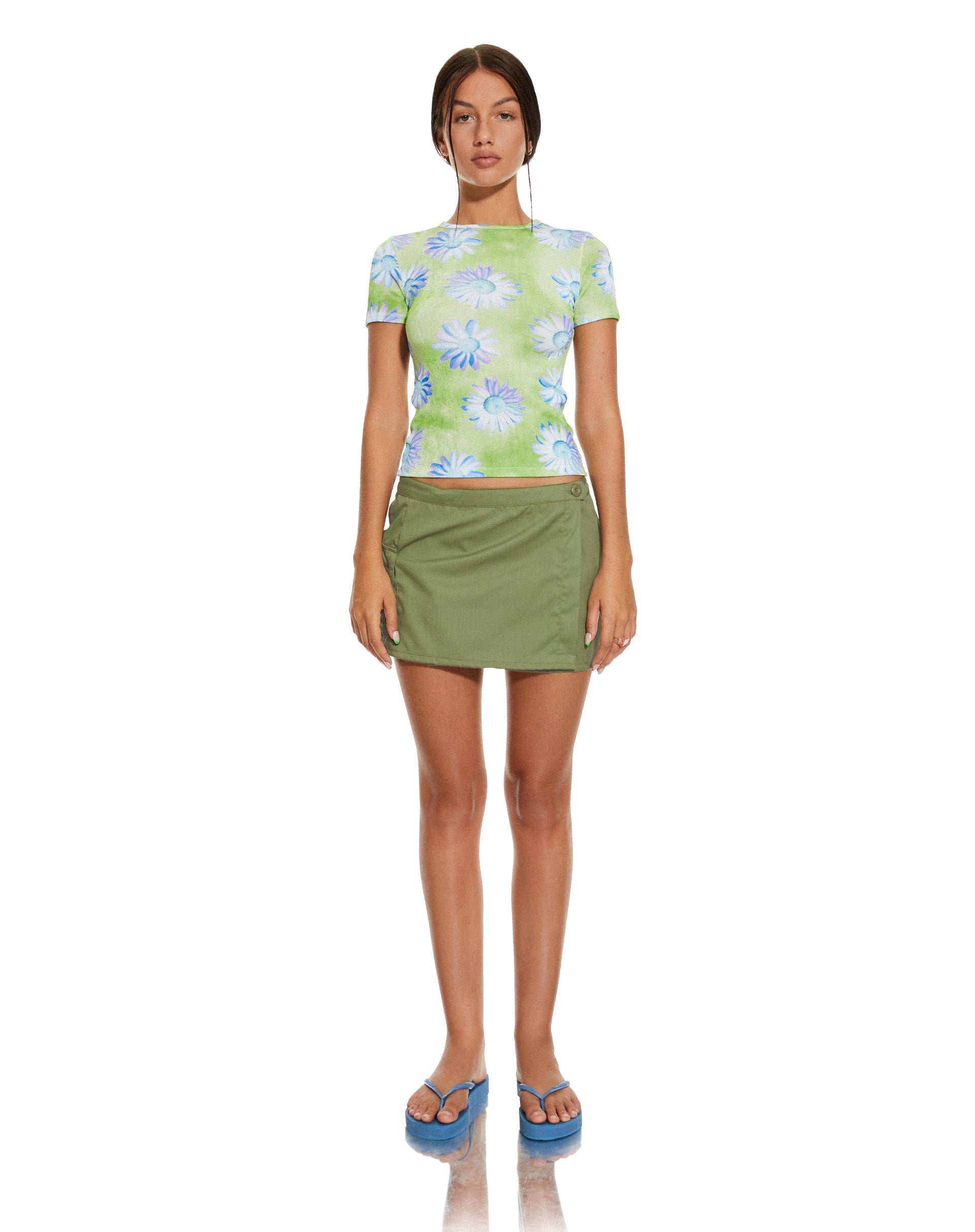 image of MOTEL X BARBARA Tika Top in Neon Brushstroke Floral