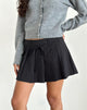 Image of Calina Pleated Mini Skirt in Black Pinstripe