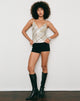 Image of Camilla Top in Stripe Sequin Light Taupe