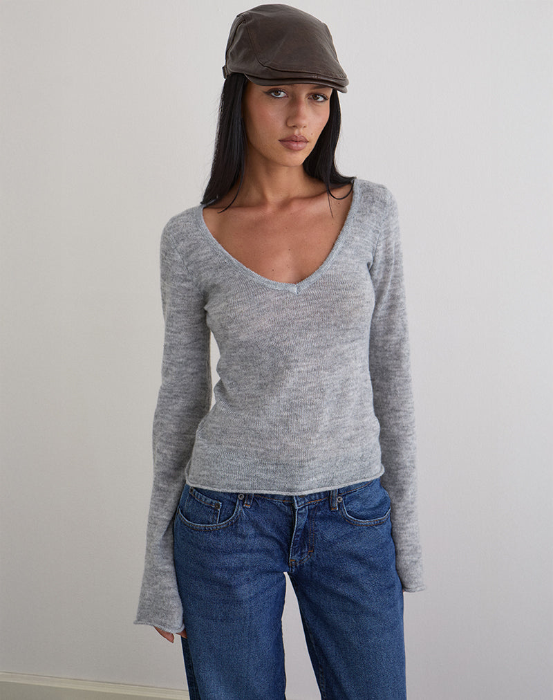 Image of Flat Cap in PU Dark Brown