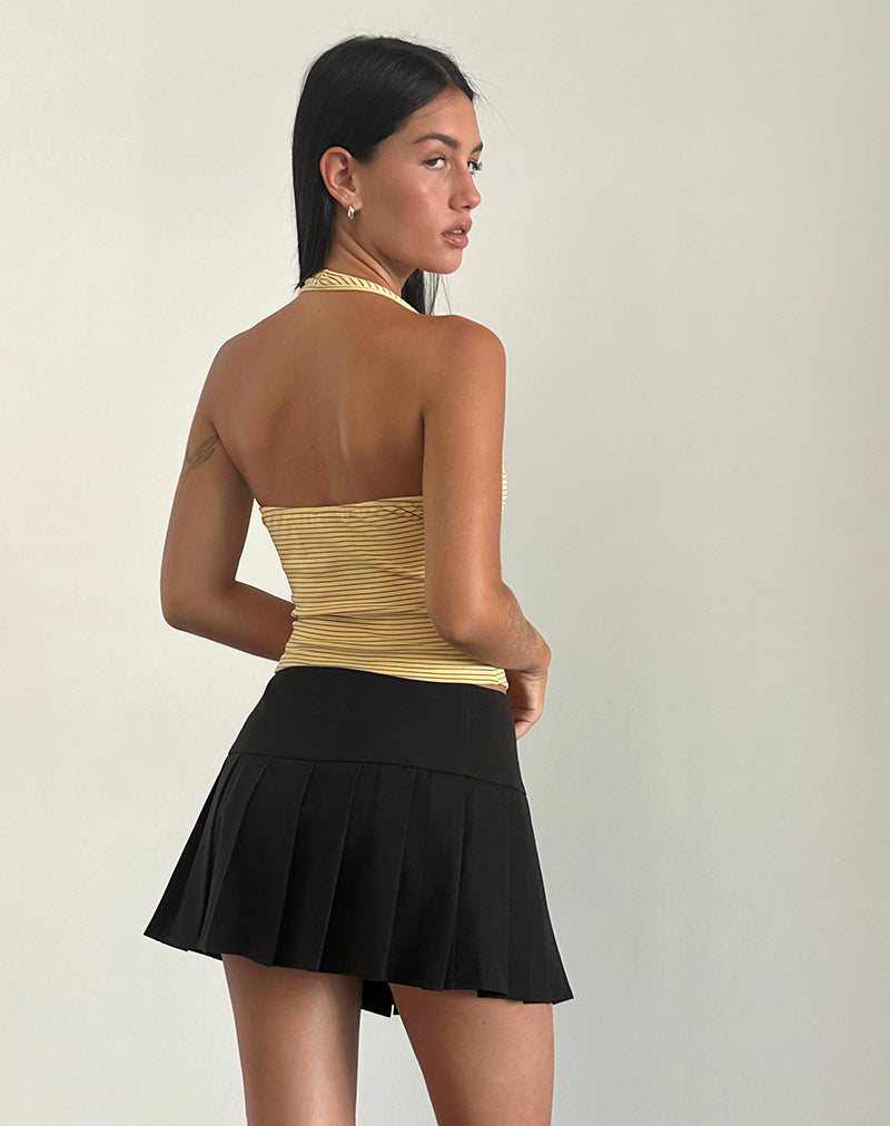 image of Casini Mini Skirt in Soft Tailoring Black