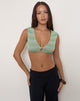 Image of Cassidy Bolero in Knit Metallic Multi Green