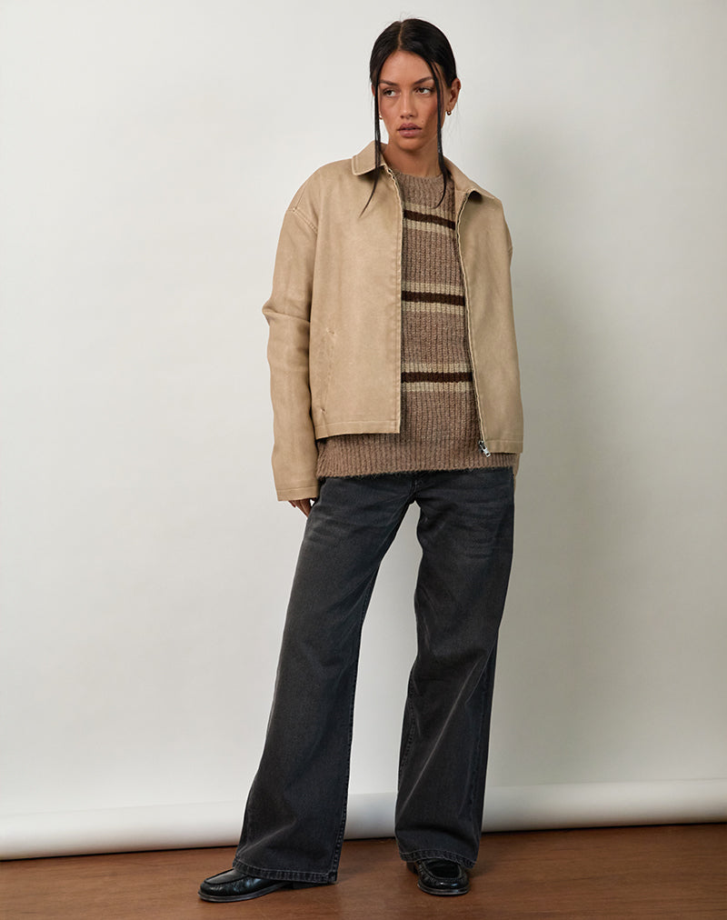 Image of Catalin Jacket In Worn PU Sand