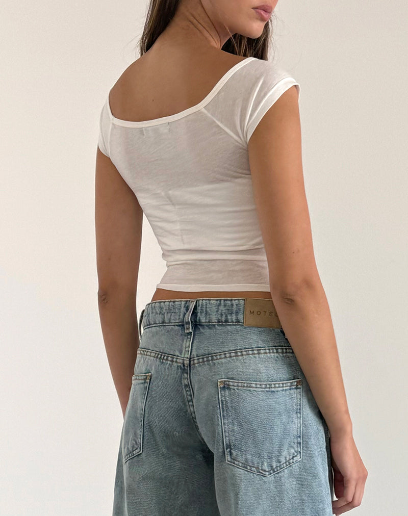 Image of Charya Off The Shoulder Top in Off White