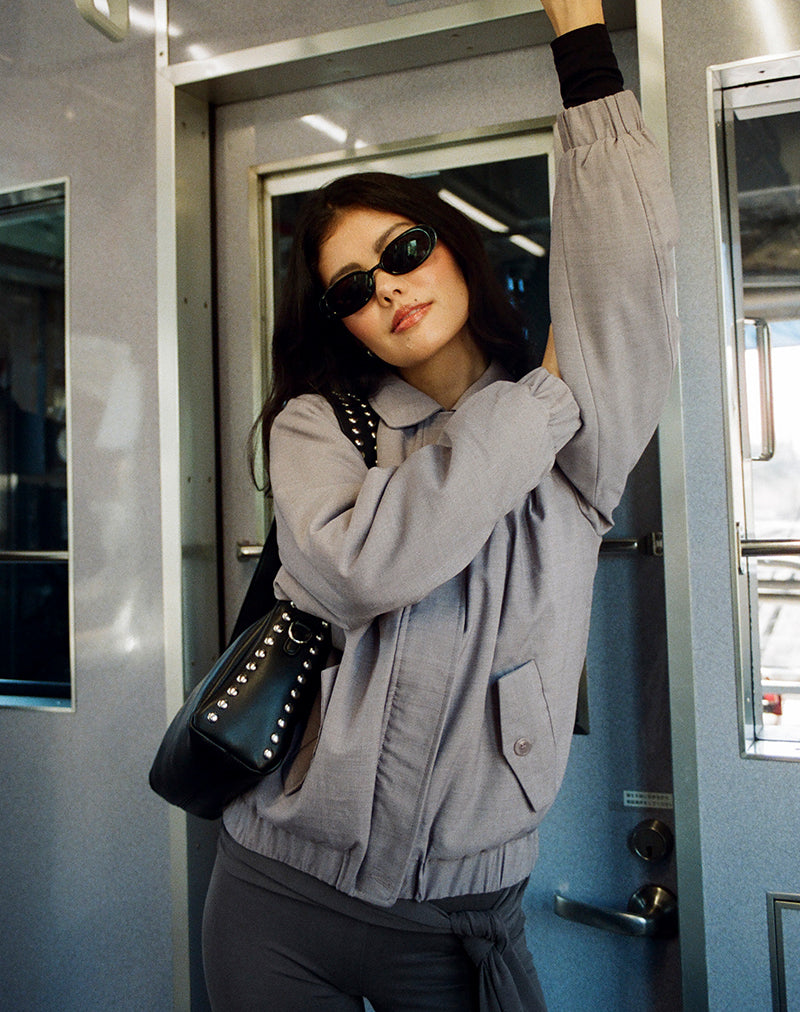 Cindari Collared Jacket in Grey
