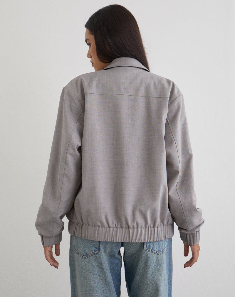 Image of Cindari Collared Jacket in Grey