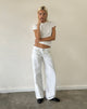 Image of Low Rise Parallel Jeans in True White