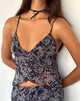 Image of Cojira Mesh Butterfly Top in Black Baroque Print