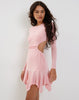 Image of Cordelia Long Sleeve Cut Out Mini Dress in Pink
