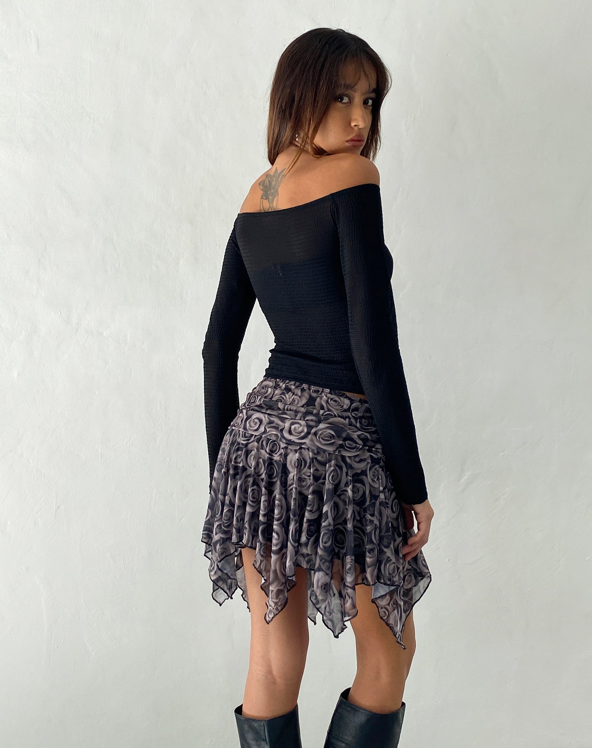 Image of Cordelia Mini Skirt in Autumn Rose Print