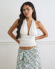 Image of Cosimo Halterneck Top in Cream Eco Lyocell