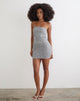 Image of Dalanis Mini Dress in Sheer Sequin Silver