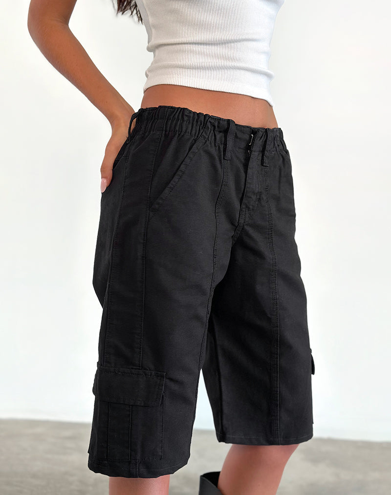 Image of Dallas Longline Cargo Shorts in Black