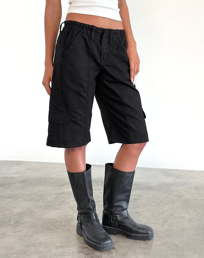 Image of Dallas Longline Cargo Shorts in Black