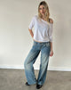 Image of Low Rise Parallel Jeans in Vintage Blue Green