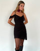 Image of Damia Mini Dress in Chiffon Black